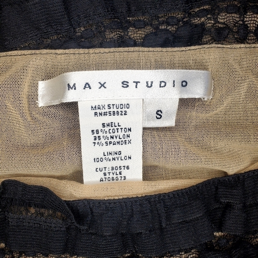 Max Studio Black Ruffle Top Size small - Picture 3 of 3